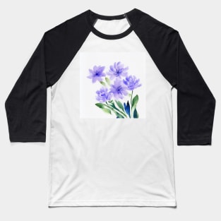 Watercolor Flower Baseball T-Shirt